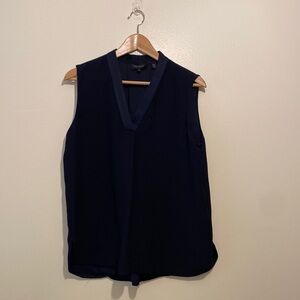 TED BAKER LONDON NAVY V-neck BLOUSE TOP . Size S